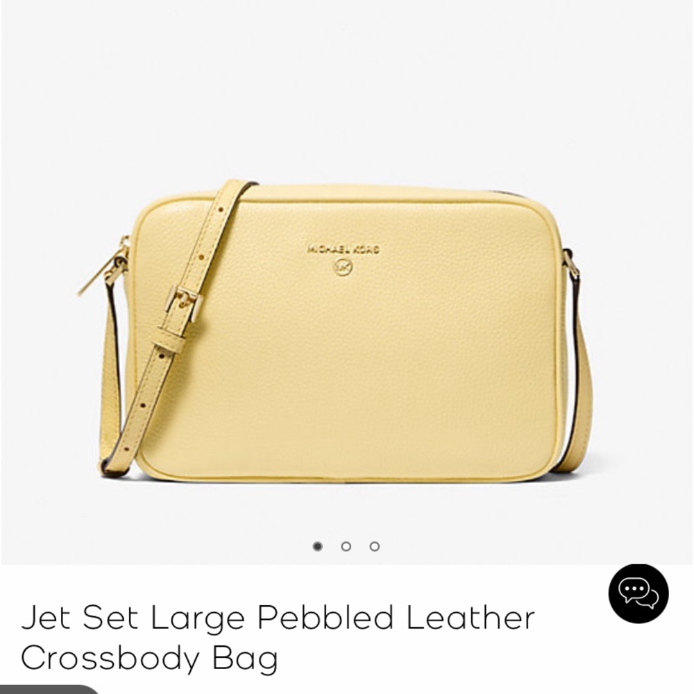 Michael Kors jet set large pebbles leather crossbody bag